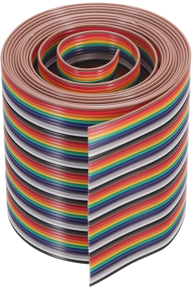 1 stuk 50-pins platte regenbooglintkabel 1,27 mm pitch breadboard jumper draden voor elektronische projecten