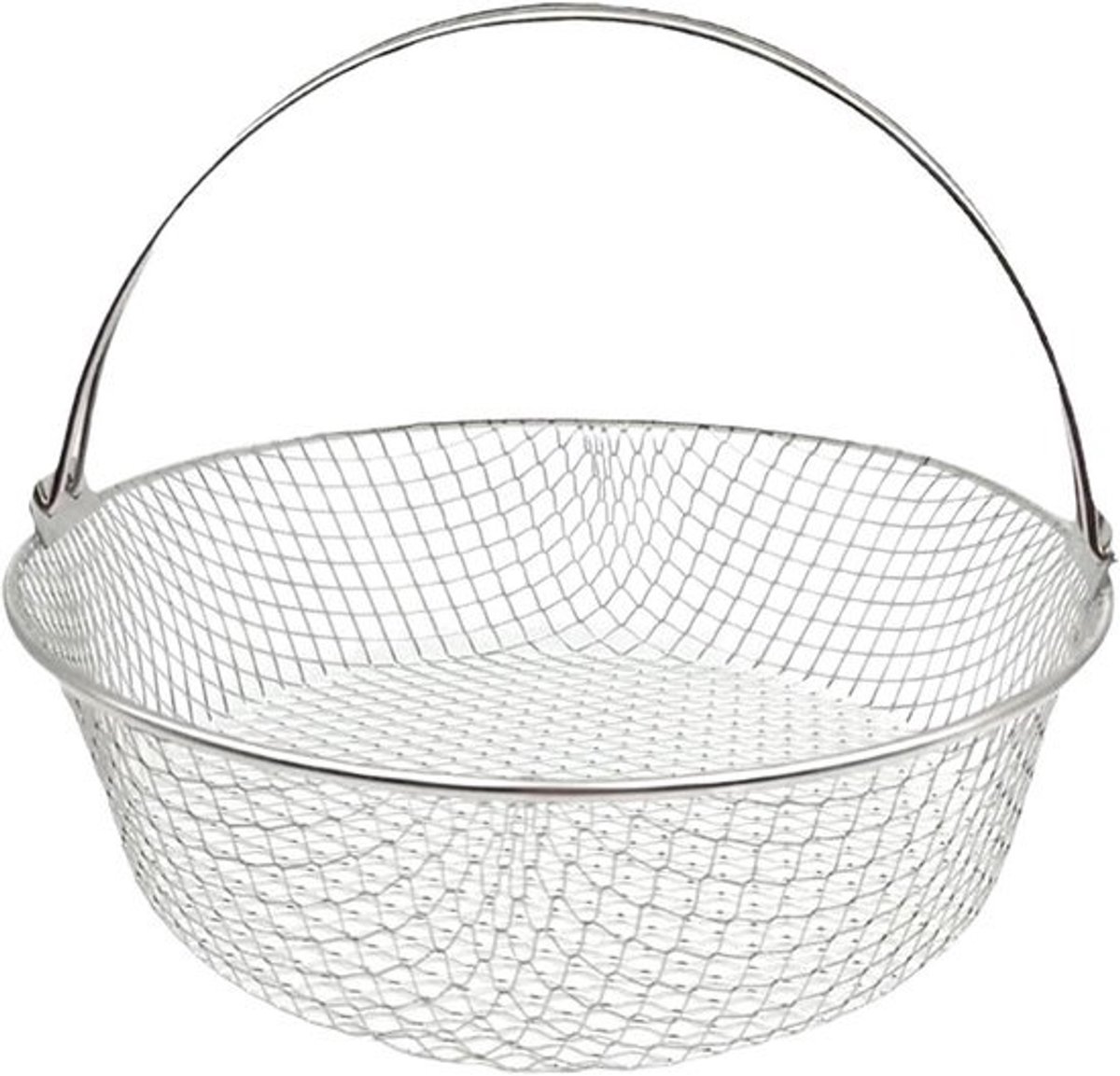 GRIGLE CAMPIO Cambine, luchtovenmand, stoommand van oven met handvat, ronde draadmand voor wastafel, multifunctionele friteusemand voor groenten, eieren, vlees en