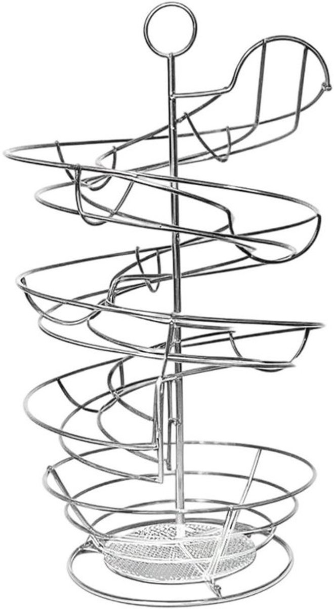 Eierhouder Spiraal - Keukenmand - Keuken Organiseren - Draaibaar Design - Houdt 36 Eieren - Zilver