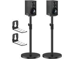 Standaards voor Sony SS-CS5/SS-CS5M2/SA-RS5/SRS-RA3000 met soundbar-houders, hoogteverstelbaar van 74 cm–96 cm, aan beide zijden vastklembare standaards voor Sony luidsprekerstandaards