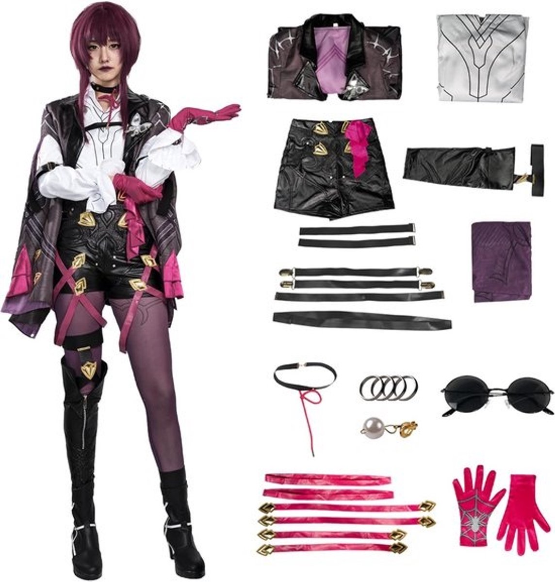 Anime Cosplay Kostuum voor Dames Blauw Polyester