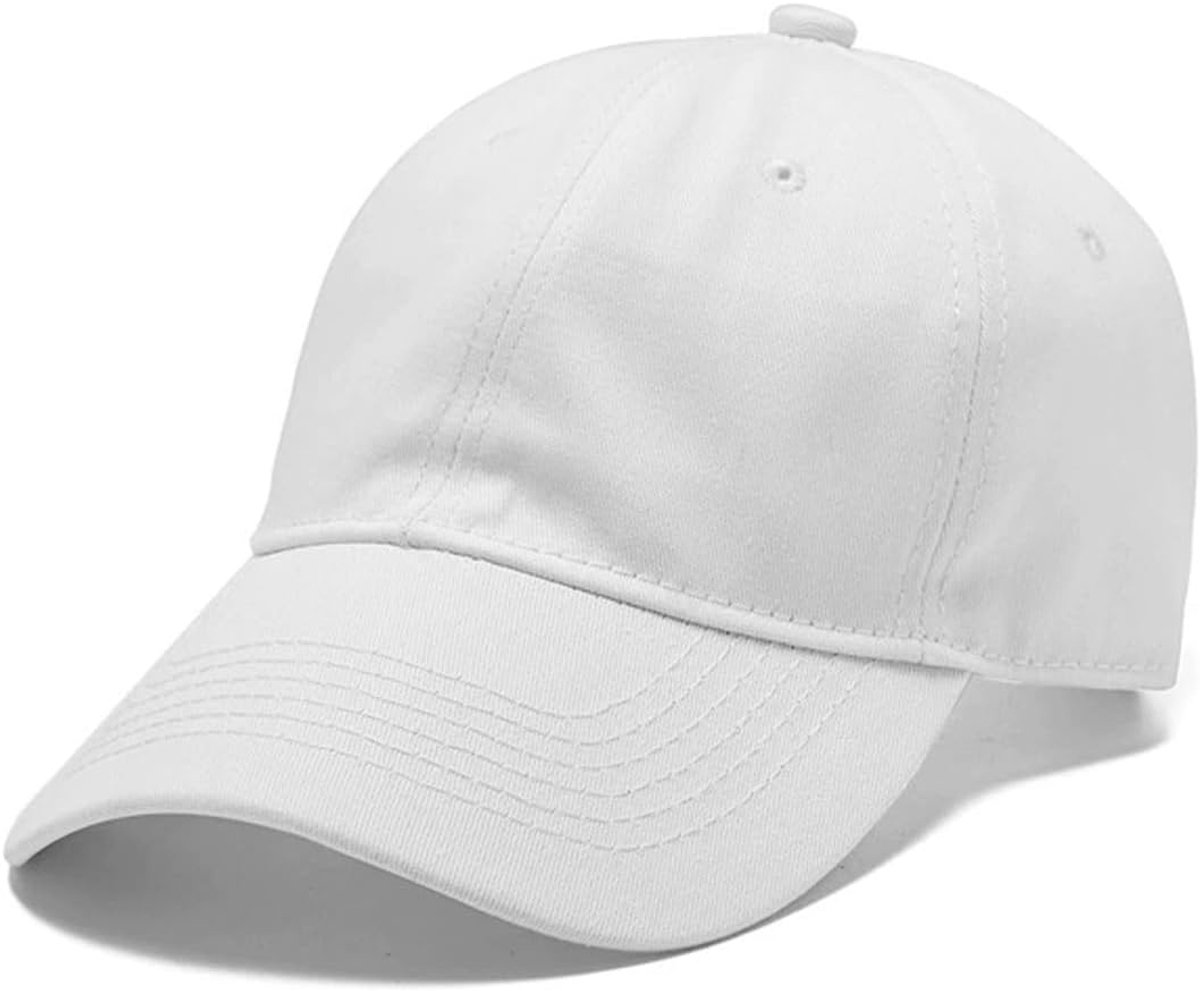 Honkbalpet voor dames, zomer, uniseks, katoen, zonnebescherming, baseballpet, wit, verstelbaar, petten, sport, outdoor, zonnehoed, zonnebescherming, golfhoed