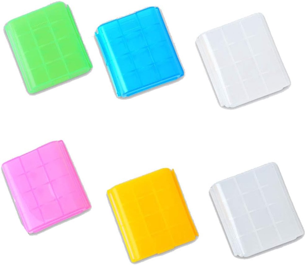 6 Stuks Opbergdoos voor Batterijen, voor Reizen & Kamperen
