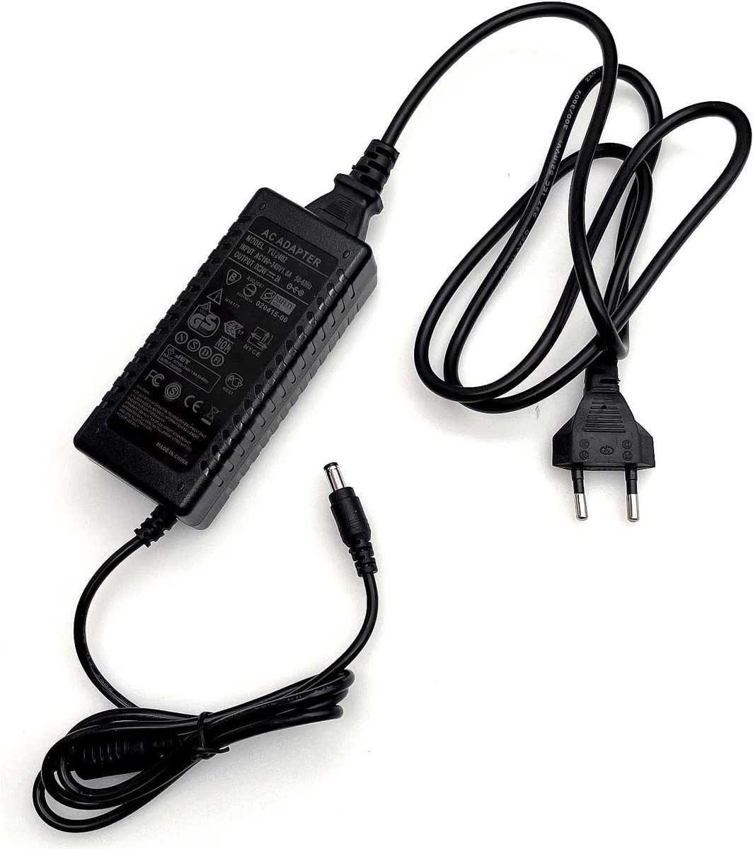 24V 2A voeding AC 100-240V 1.8A naar DC 24V 48W AC DC voeding converter transformator, 5,5 mm x 2,1 mm jack voor LED-lichtbalk, LCD-monitor, router, CCTV-bewakingscamera