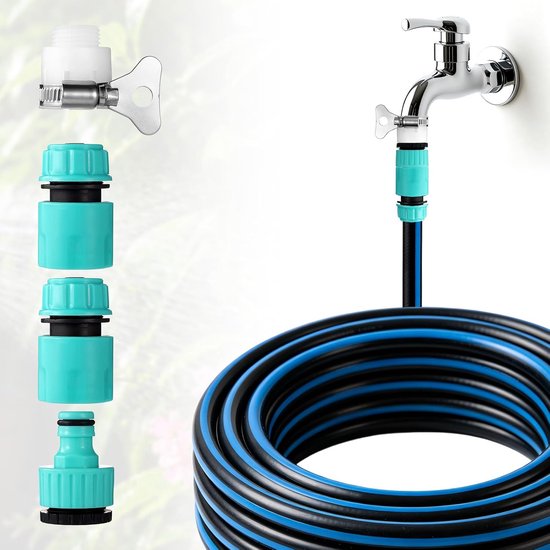 Hogedruk Waterpistool voor Auto Reiniging, Krachtige Watersproeier met Booster Mondstuk & Multifunctionele Connectoren Straalmondstuk voor Tuin Gazon Planten Water Geven — afbeelding 3