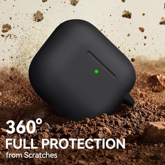 Siliconen Hoesje voor AirPods 4 (Zwart) — afbeelding 4