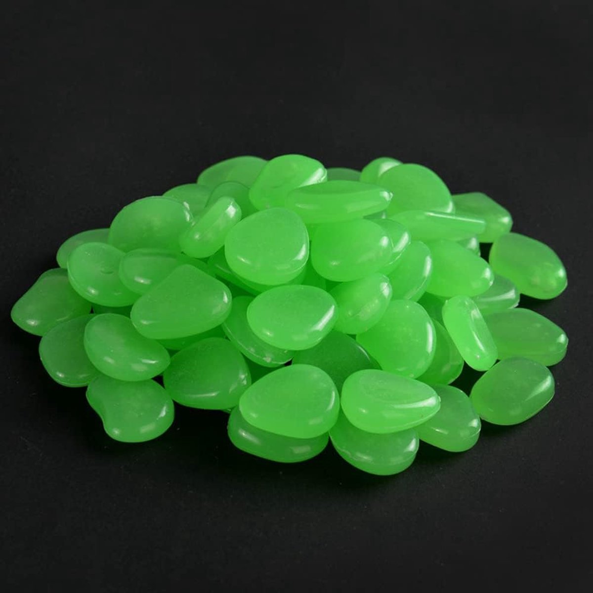 Dailygoods - Glow In De Donkere Kiezels - Lichtgevende Stenen - Decoratie voor Tuin en Aquarium - Groen - Voor Binnen en Buiten - Ideaal voor Landscha