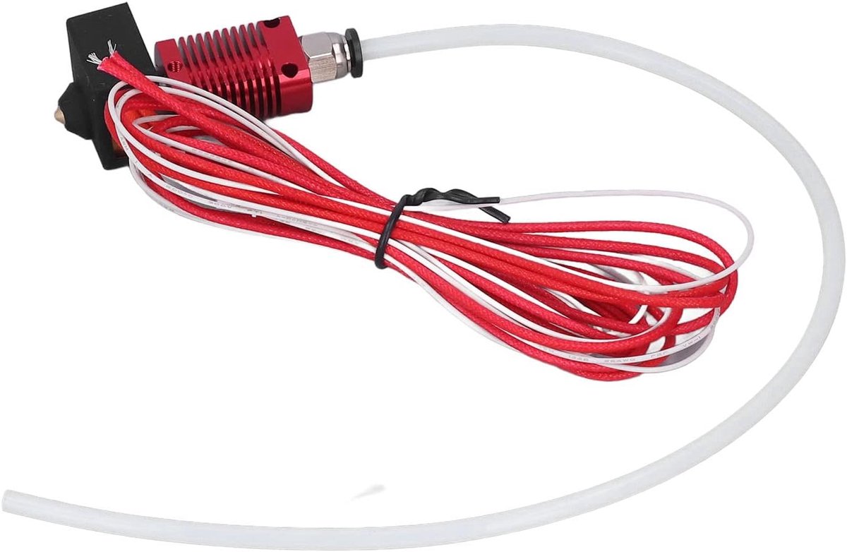 Dailygoods- Hotend Kit voor 3D Printer - MK8 Extruder - Voorgeopende Gaten - Hoge Temperatuur tot 260°C - Duurzaam Messing/Aluminium - Inclusief Therm