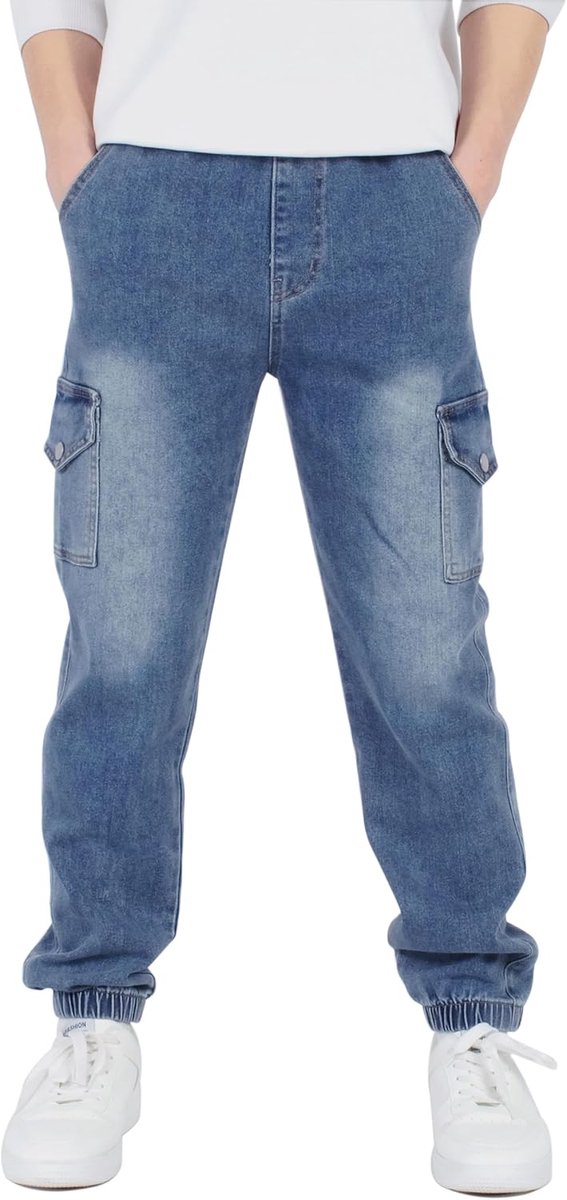 Kids Jongens Cargo Broek Jogger Broek Met Elastische Tailleband