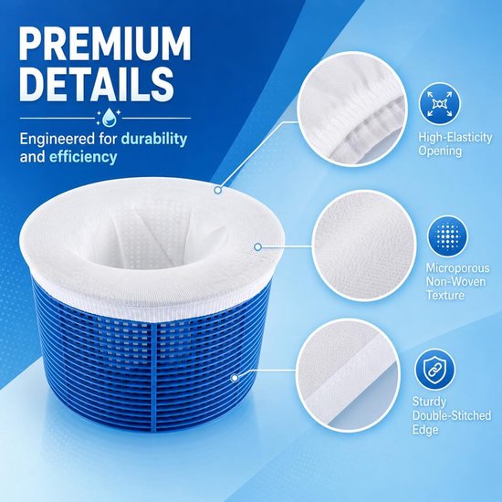 Sokken 10 Stuks, Pool Skimmer Sokken Wit — afbeelding 2