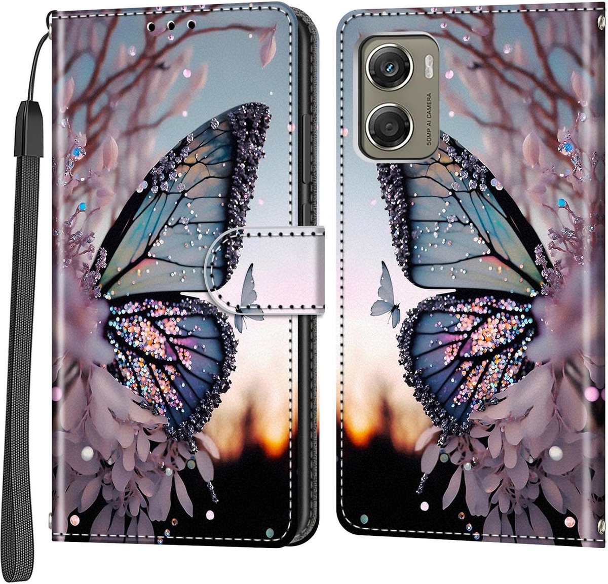 Hoesje voor Motorola Moto G06 / G06 Power, Schmetterlingsflügel