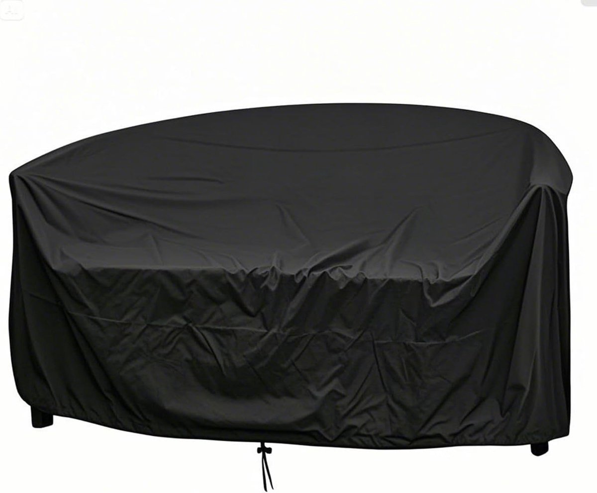 Beschermhoes voor tuinbank, bananenstoel, 420D Oxford, waterdicht, zwart, 165 x 75 x 90 cm, voor tuinmeubelen, terras en terras