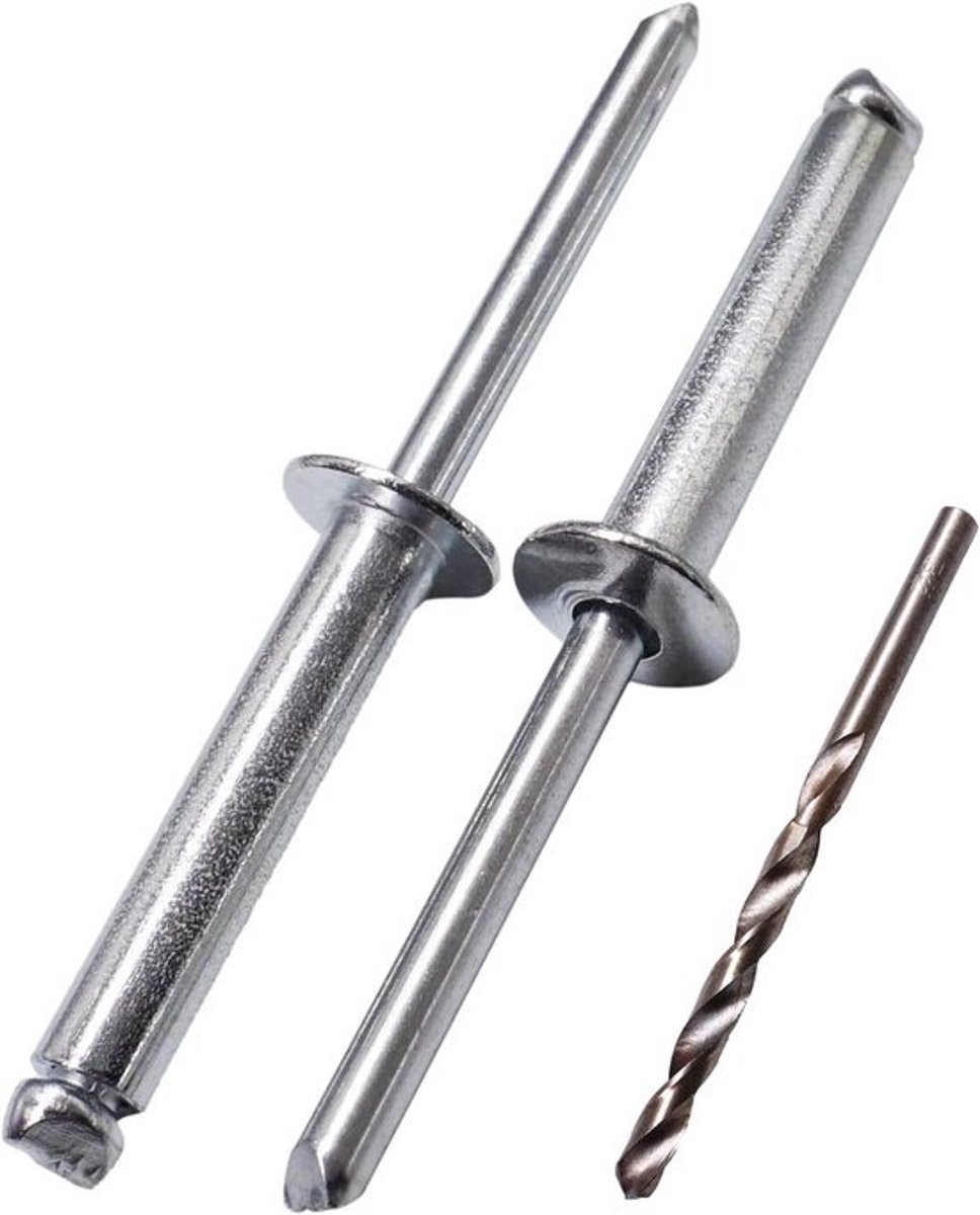40x Blindklinknagels 6x25mm Verzinkt Staal - Popnagels met Domekop en Zeskantboor