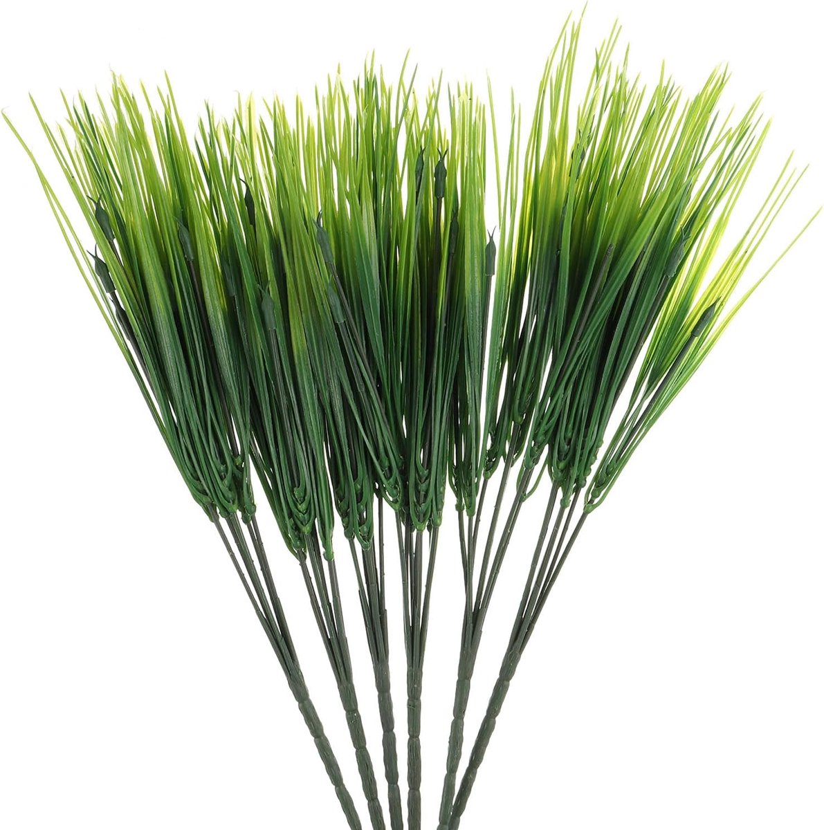 24 stuks kunstgras planten, 39 cm plastic nep tarwe gras groenery struiken outdoor kunststruiken kunststruiken voor huis tuin front decoratie, groen