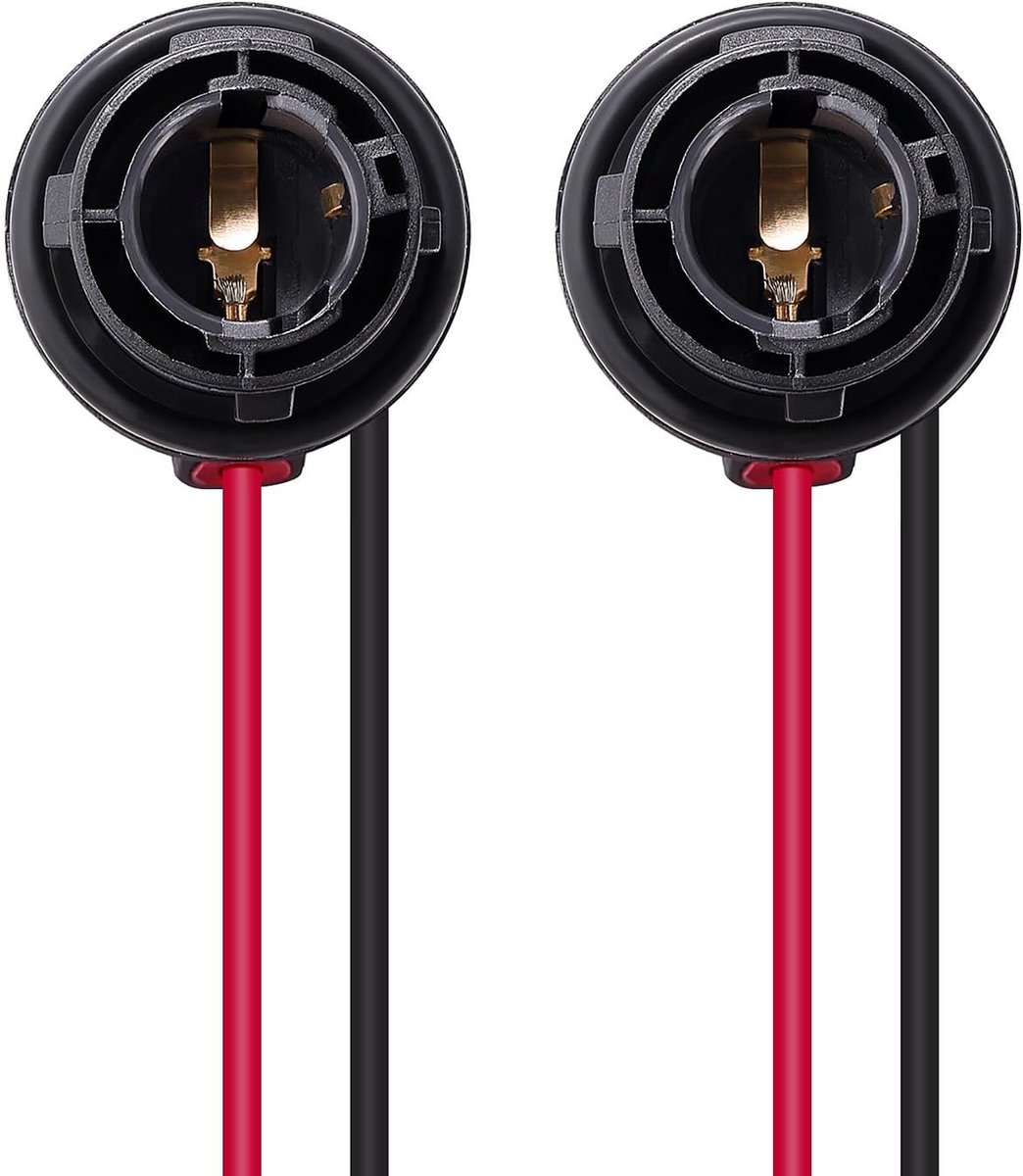 2 Stuks 1156 Richtingaanwijzer-Remfitting, BAU15S Achterlichthouder Connector met Draad, voor Richtingaanwijzers, Remlichten