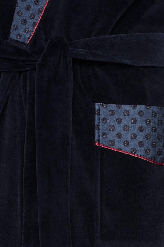 Elegante en knuffelzachte badjas (made in EU) saunamantel voor heren met elegante reverskraag en ceintuur — afbeelding 2