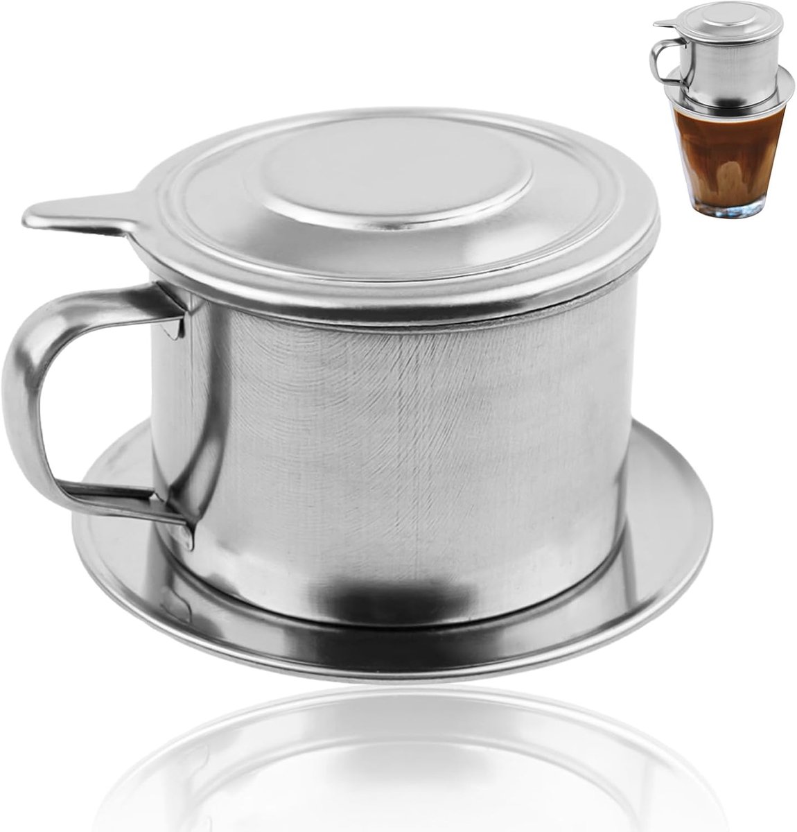 Staal Vietnamese Koffiezetapparaat Drip Filter Pot Traditionele Brouwen Methode voor Heerlijke Koffie