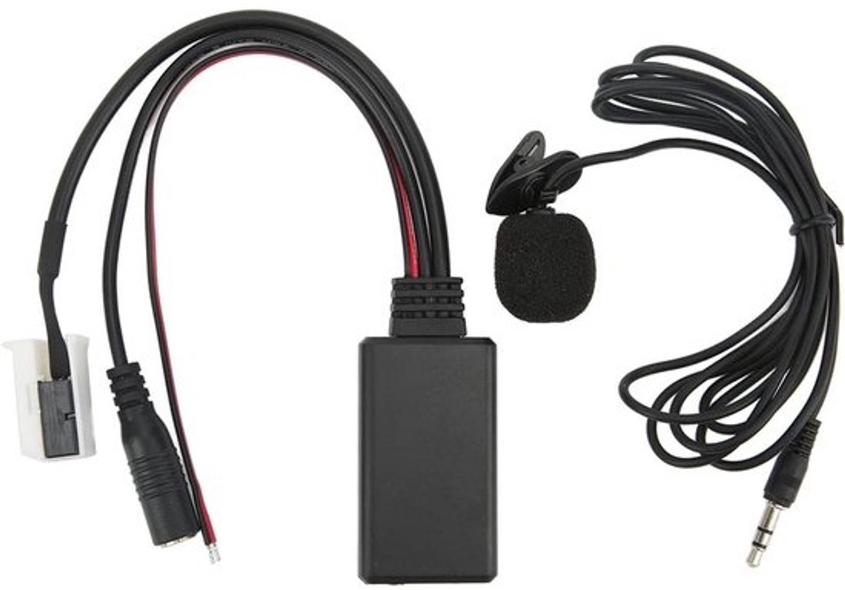 Car Radio Adapter, Car Radio Bluetooth 5.0 Music AUX Phone Call Handsfree Mic Adapter, Car Bluetooth Aux Adapter Cable for Most Vehicles