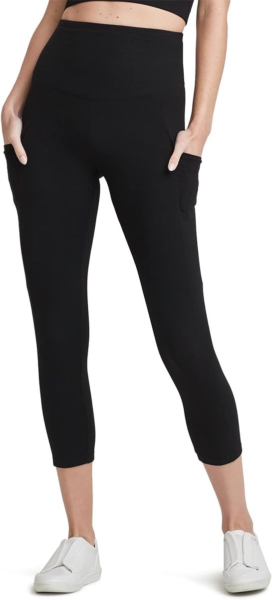 Women's Faux Leather Shaping Legging, Black, X-Large