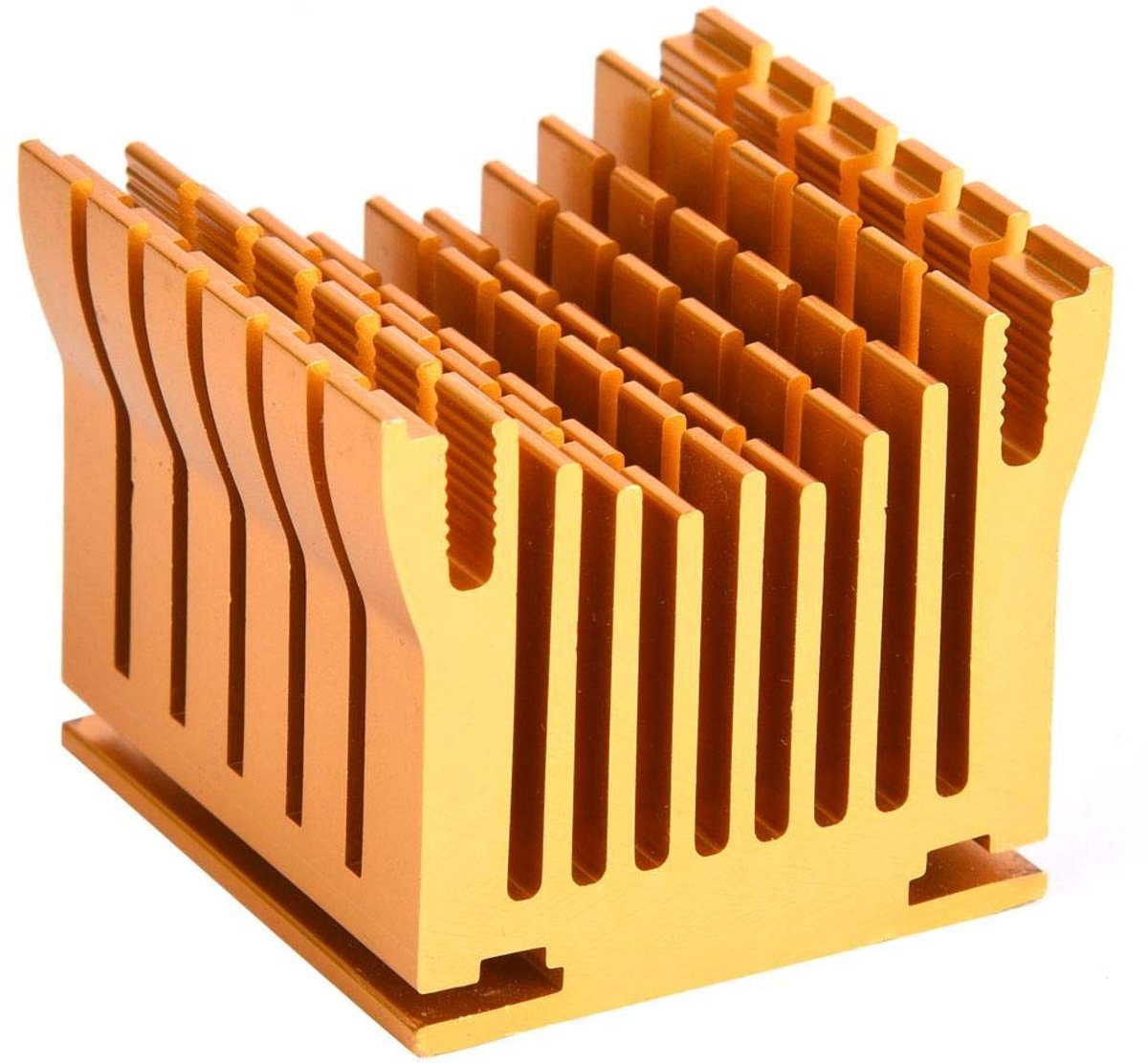 koellichaam koelmodule voor printplaat 43 x 40 x 36 mm met instelbare siliconen knoppenset goud