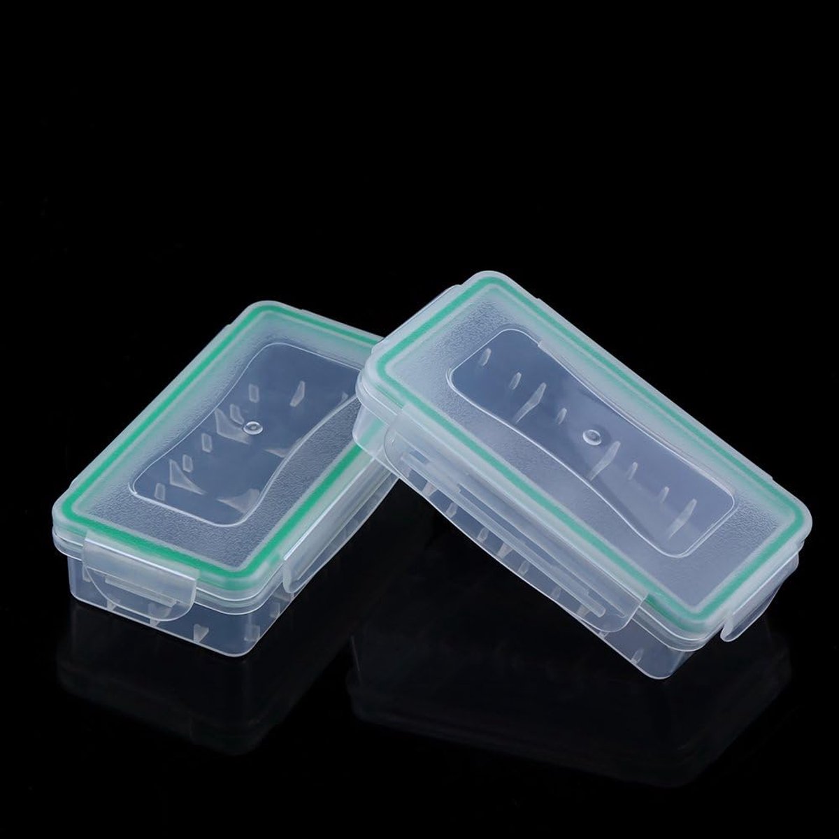Harde Slijtvaste Plastic Batterij-opbergtas voor Batterijhouder 2 Stuks, Georganiseerd en Droog Houden voor Reizen, Kamperen of Thuisgebruik