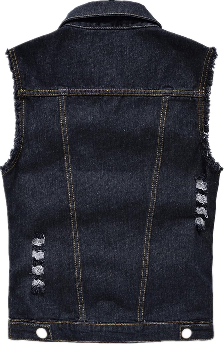 denim vest voor heren, klassieke mouwen, dunne jassen