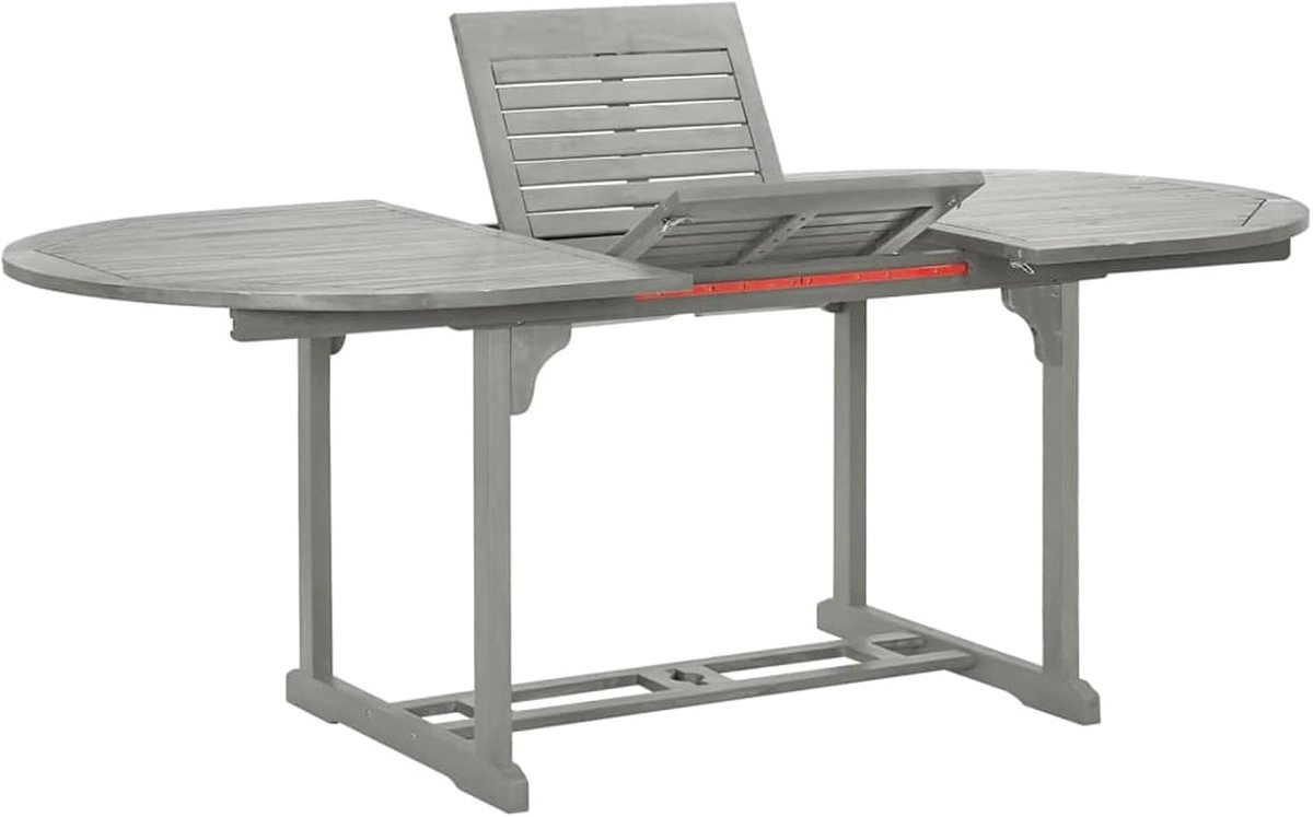 Klaptafel, hout, tuintafel, hout, klaptafel, tuintafel, werktafel, inklapbaar, grijs, 200 x 100 x 75 cm, van acaciahout