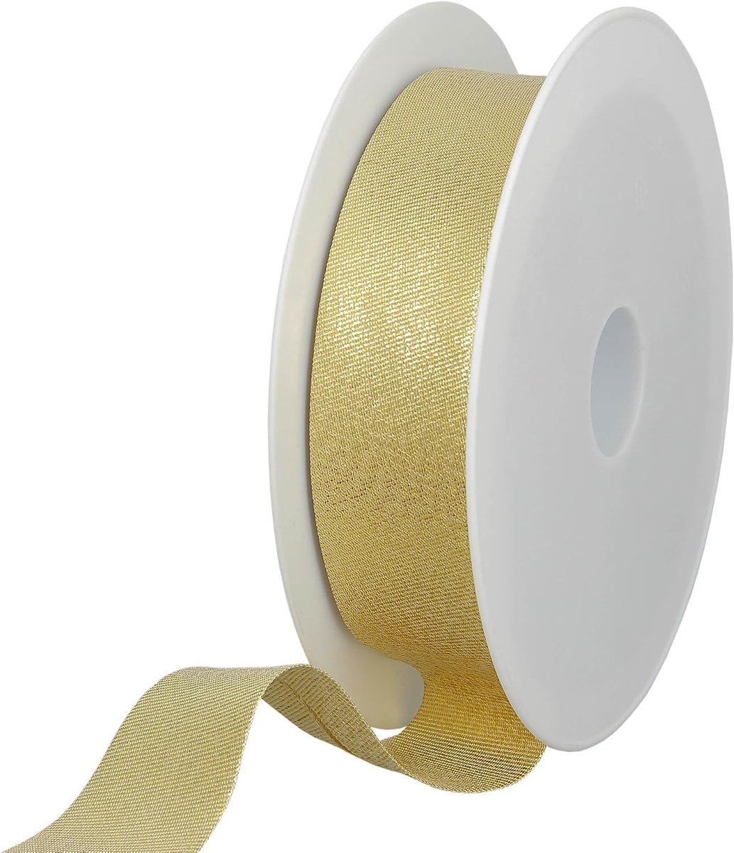 Biaisband – 20 mm breed, gevouwen 15 mm, rol van 20 m, 80% polyester 20% lurex, randen voor naaien, banners, meubelstoffen, meubels, paspels, kleding, dekens