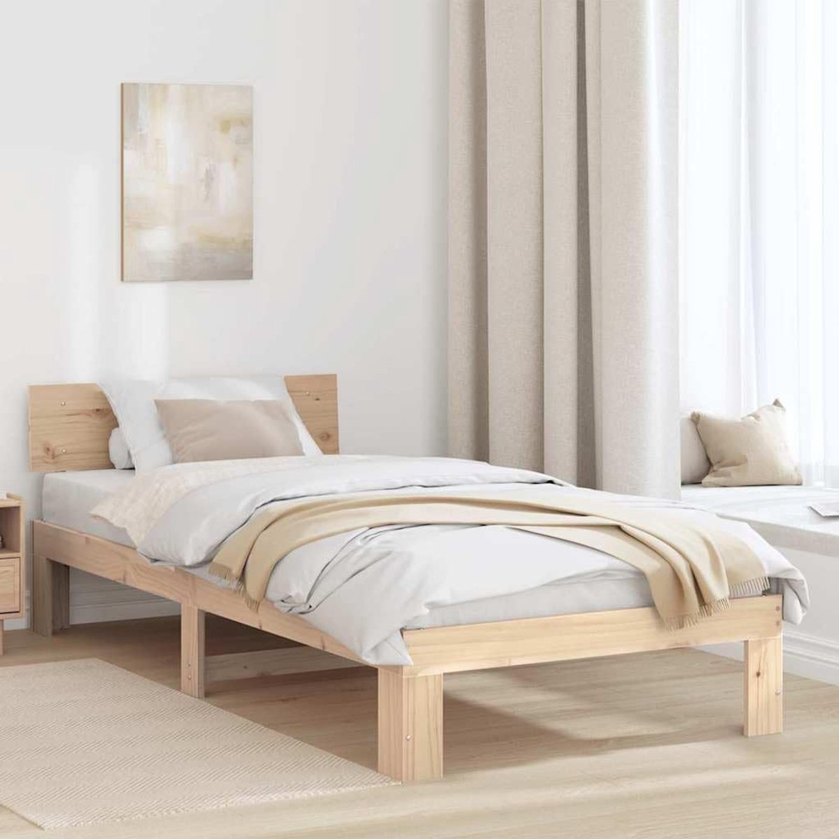 Grenenhout modern minimalistisch 80x200 cm naturel