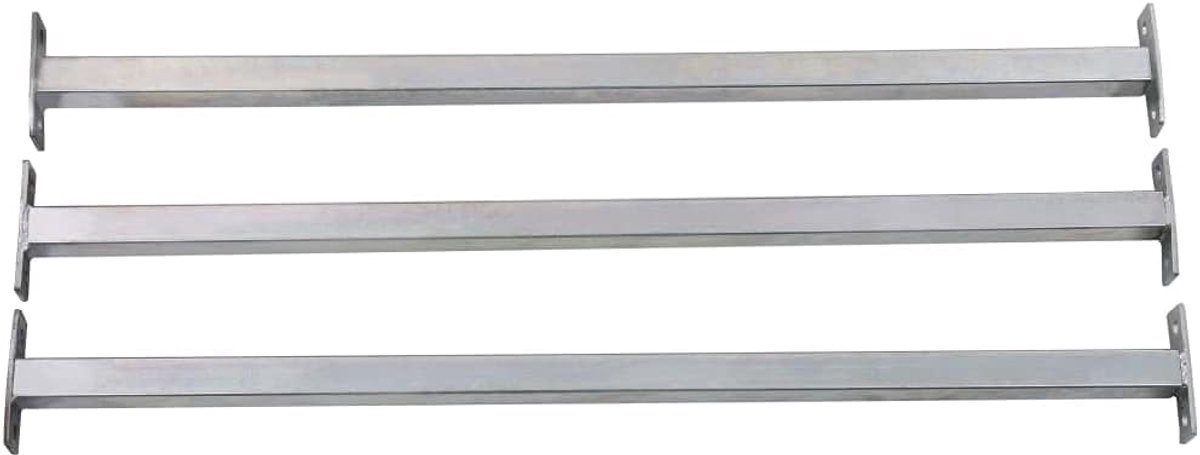 Raamrooster, inbraakbeveiliging, verstelbare veiligheidsstang, 710-1200 mm, voor raambeveiliging, kelderramen, terrasdeuren, begane grond, galvanisch verzinkt 3 stuks