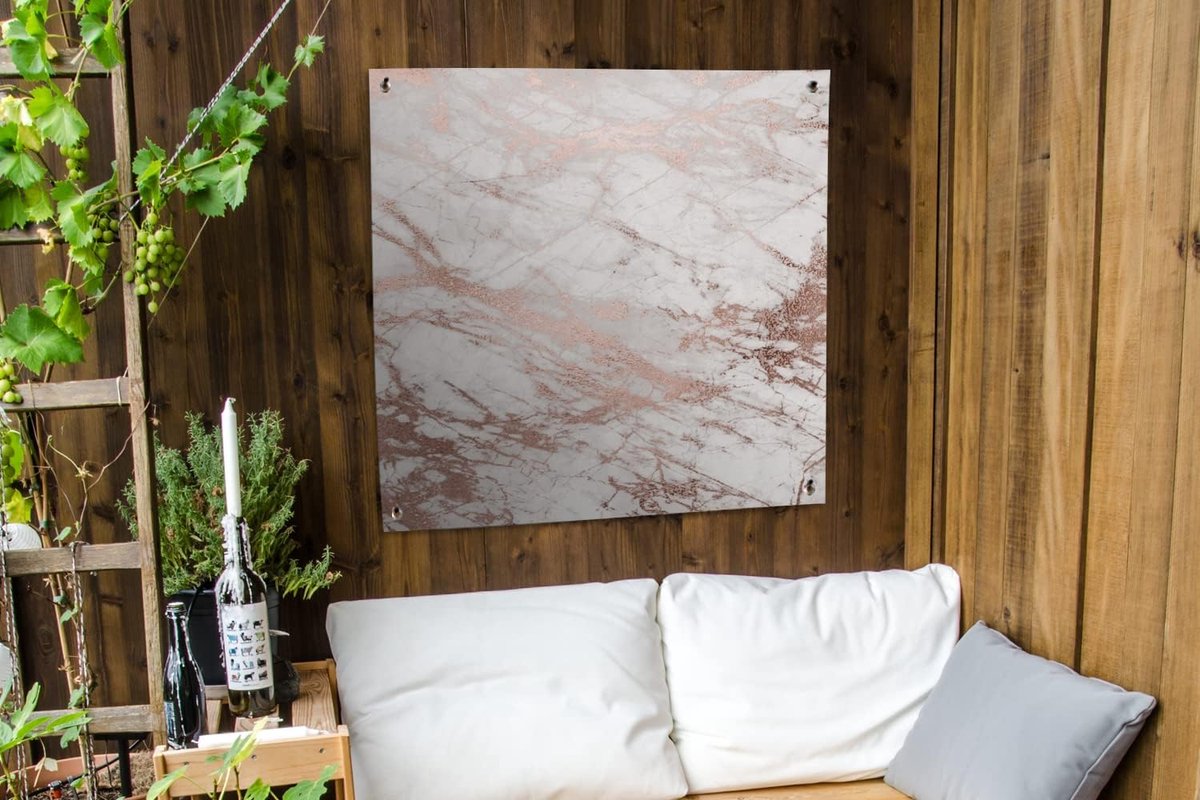 - 100x100 cm - Marmer - Roze - Luxe - Marmerlook - Glitter - Design