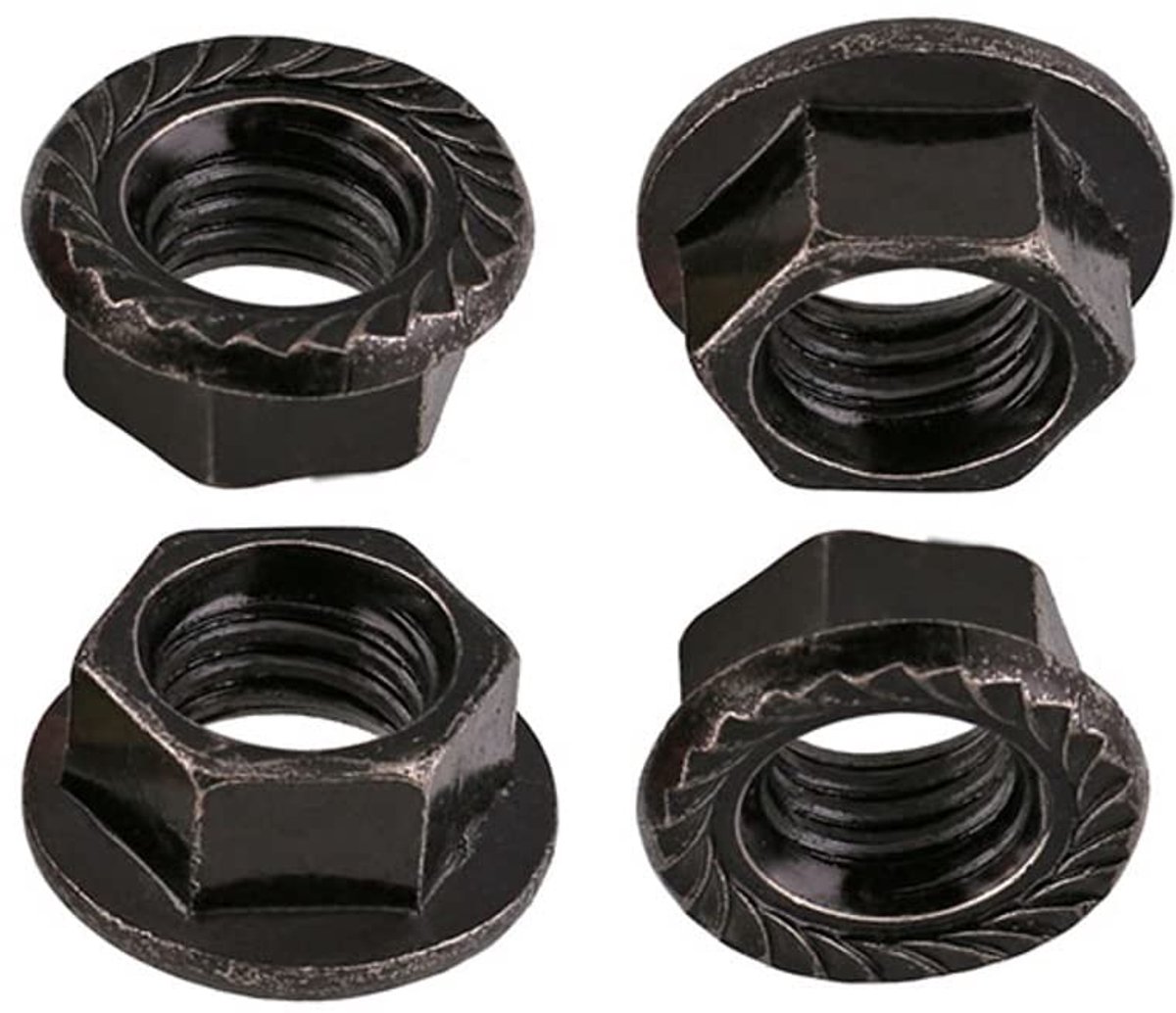 Koolstofstaal Getande Hex Flens Moeren Borgmoeren M3, 100 Pack