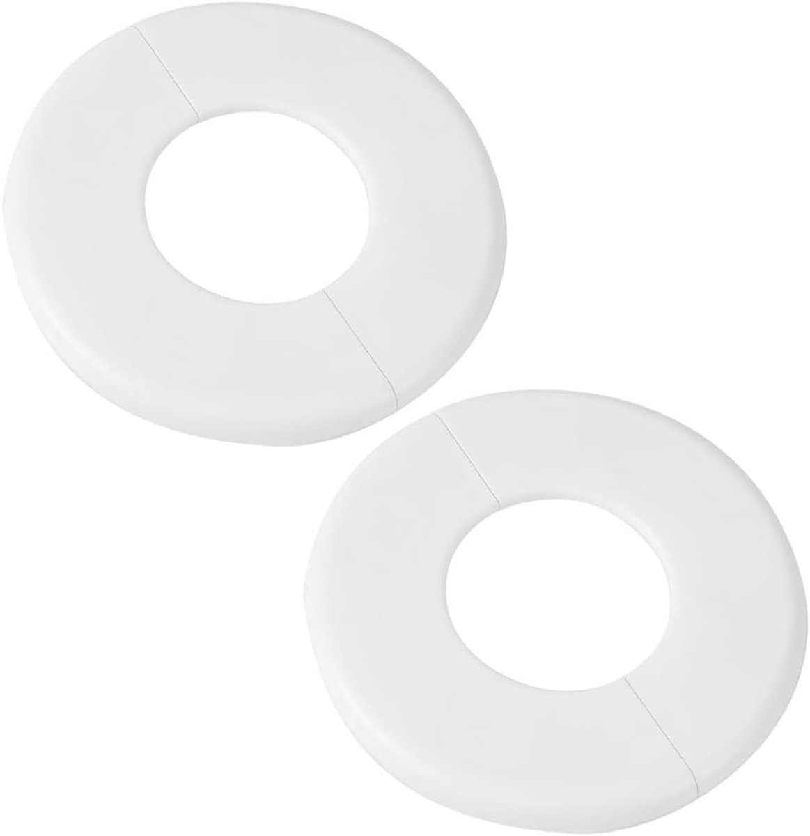 2 stuks ronde pijp decoratieve hoes, patchplaat sanitair afdekplaten voor diameter 51 mm pijpkraan, wit