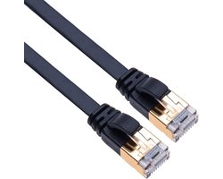 Snelheid Platte Cat7 Ethernet Kabel Netwerk Patch voor TV Samsung LG Sony/Router TP-Link/PlayStation PS3 PS4 Xbox/Switch Sky Box Hub/WD Seagate QNAP/Zmodo Annke | Internet Kat 7 | 20m Zwart