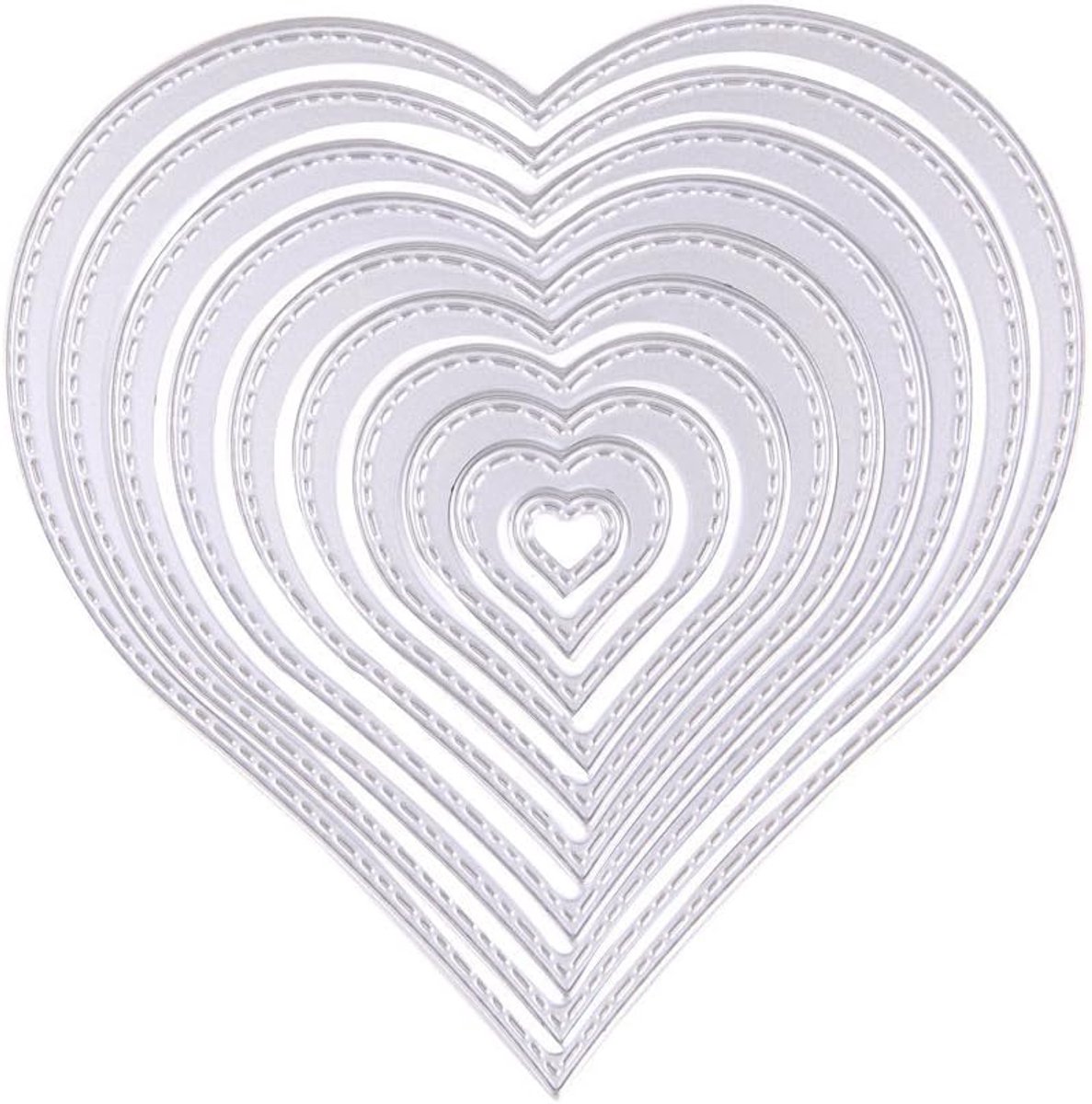 10Pcs LIEFDE Hart Snijden Dies, DIY Scrapbooking Metalen Embossing Stencil Voor Album Papier Kaart Art Craft