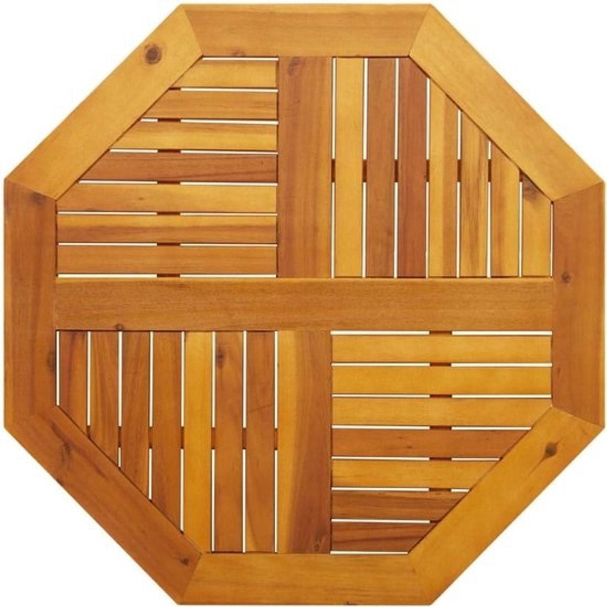 Tafelblad Hout - Vervangend Tafelblad - Tafel Opknappen - Massief Acacia Hout - 80x80x2.2 cm - Natuurlijk