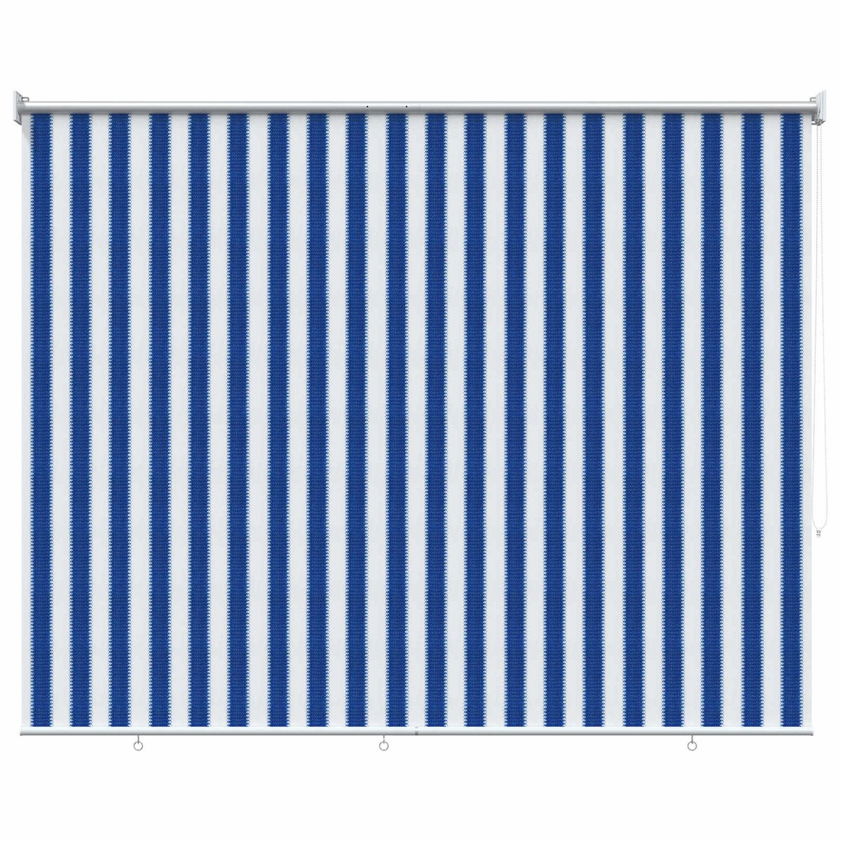 vidaXL - Buitenrolgordijn - 90% - UV-blok - Blauwe - en - Witte - Streep