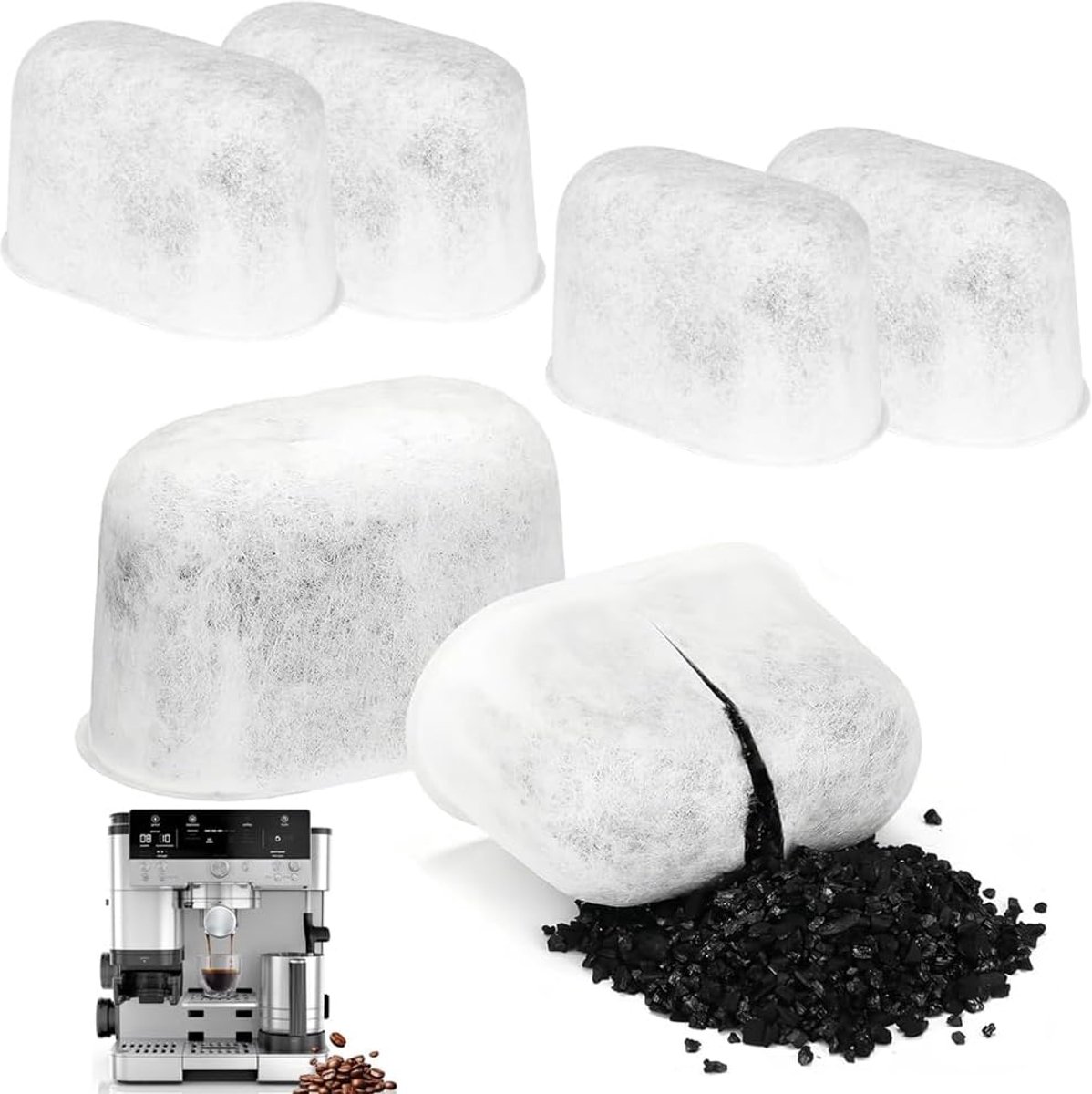 Waterfilter voor Ninja Luxe Café accessoires, waterfilterinzetstukken, duurzame waterfilterinzetstukken voor koffiezetapparaat, actieve koolfilter, koolstoffilter, espressomachines