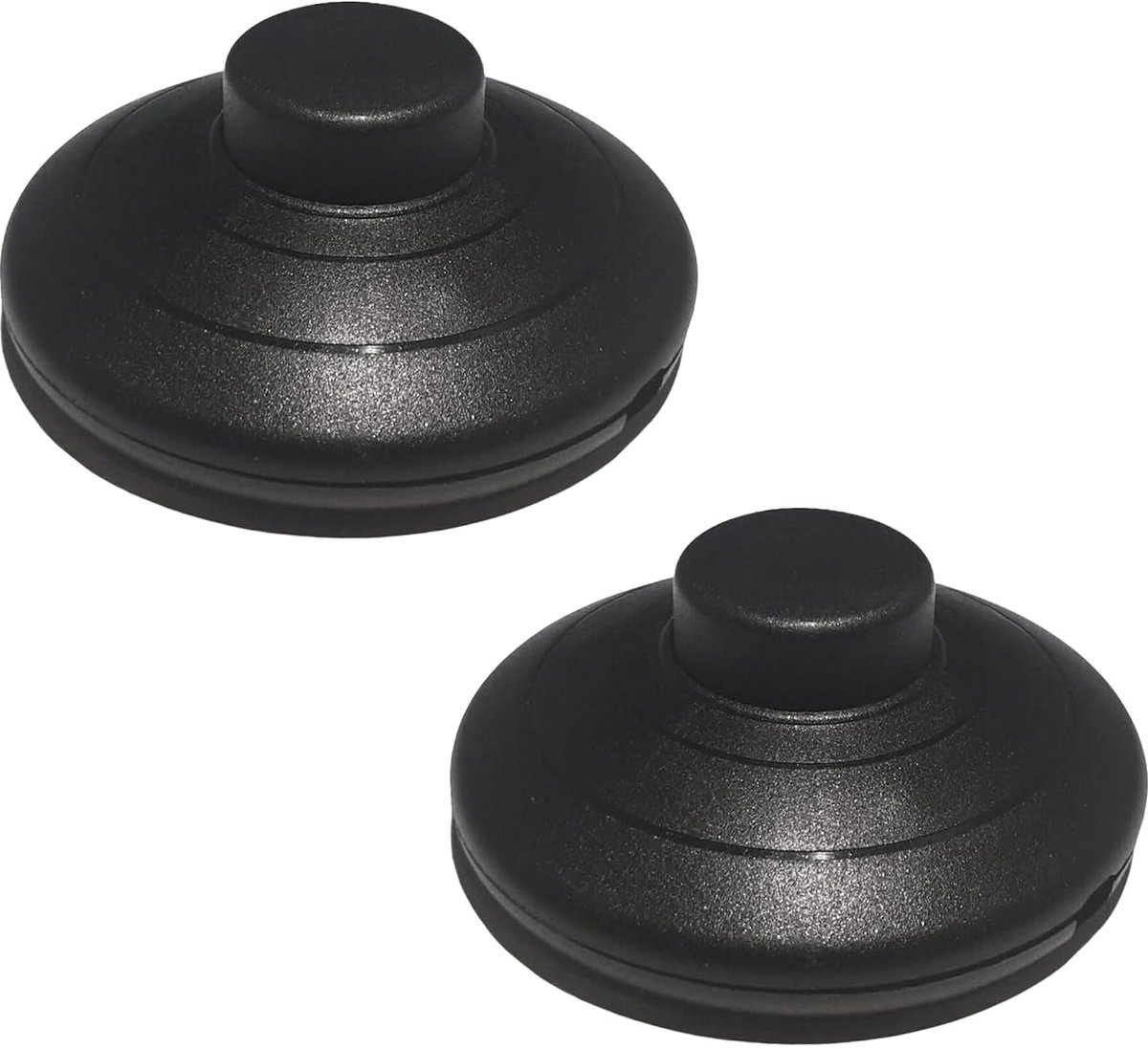 2 stuks voetschakelaar, voetschakelaar voor staande lamp, snoerschakelaar met drukknop, zelfvergrendelend, voor 2- of 3-aderige kabels, staande lampen, kleine apparaten of lampen, lichtschakelaar