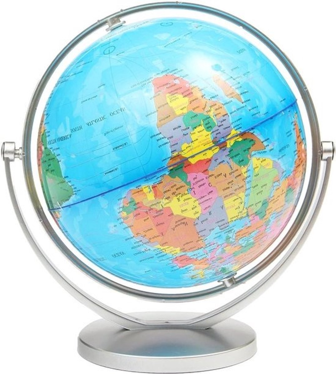Wereld Globe - Oceaan Atlas - Geografie Leren - 360 Graden Zicht - 27 cm Hoog - Meerdere Kleuren