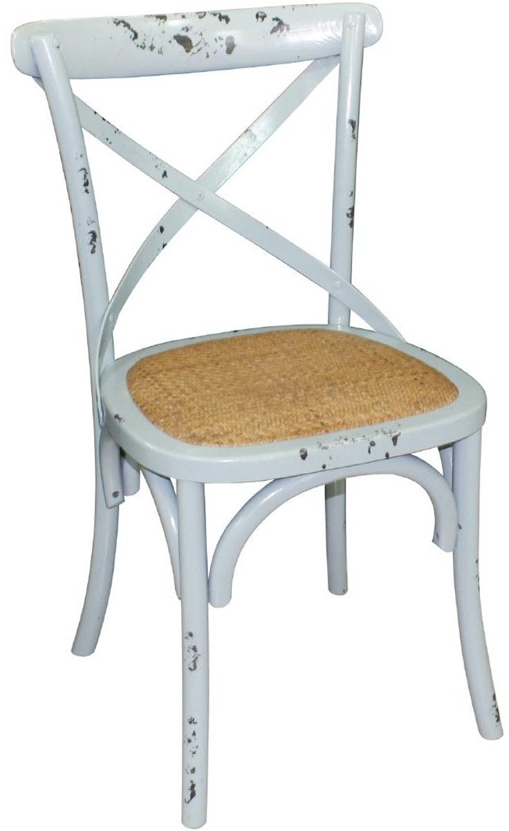 Stoelen met rugleuning, blauw (2 stuks)