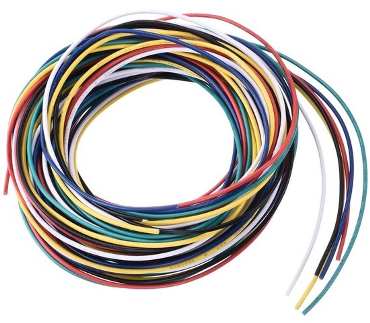 Aansluitkabel PVC - Elektriciteitsdraad Flexibel - Elektronica Repareren - Vertind Koperen Kern - 3 meter - Meerkleurig