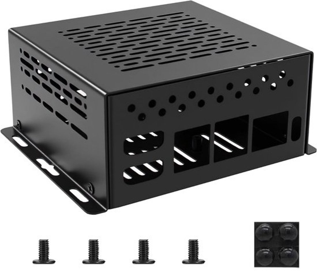 Stevige Metalen Behuizing voor Raspberry Pi Compute Module 5 (CM5) en IO Carrier Board