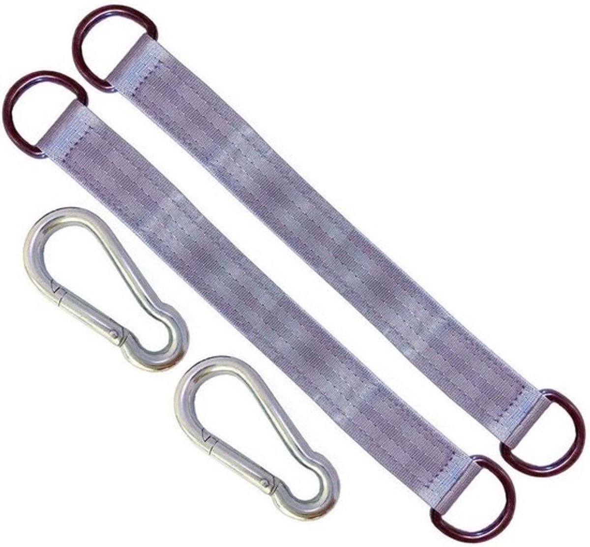 2 Stuks Korte Schommelbanden met Karabijnhaken voor Buiten en Binnen - Heavy Duty Ophangset