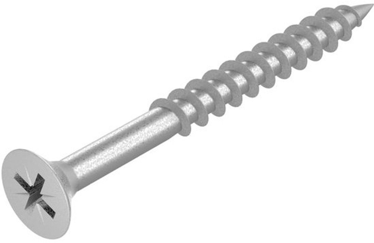 Spaanplaatschroeven RVS V2A 4x40 mm met Gedeeltelijke Schroefdraad - Kruiskop PZ - 200 Stuks
