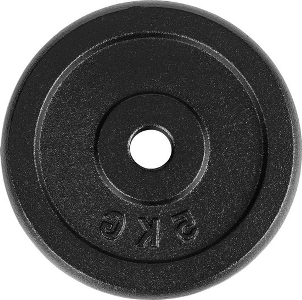 Halterschijf - Los gewicht - Kracht training - Gietijzer - 5 kg - Zwart