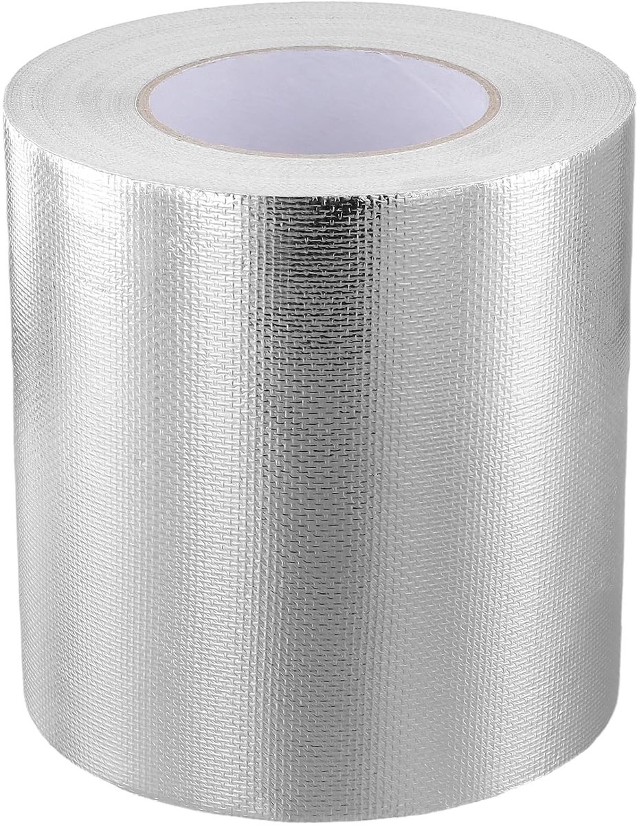 Aluminium plakband 150 mm x 50 m - hittebestendig - waterdicht - ideaal voor buisisolatie - ShopVlot