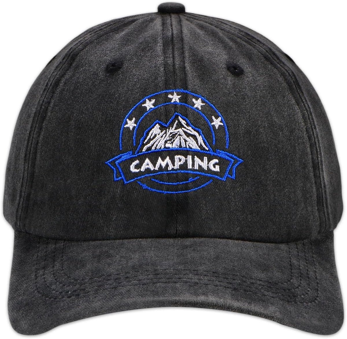 Verstelbare baseballcaps voor heren, campinggeschenken, gepersonaliseerde campingaccessoires, geschenken voor mannen, dames, katoenen borduurwerk, sport baseballcap