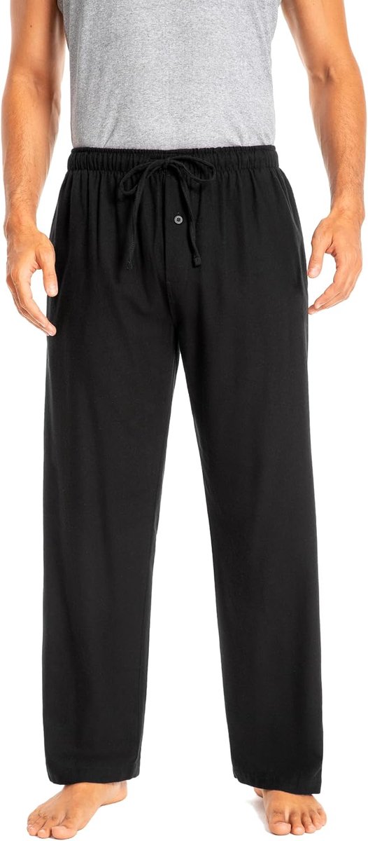 100% Katoen Flanel Comfortabele Pyjama/Lounge Bottoms Met Zakken