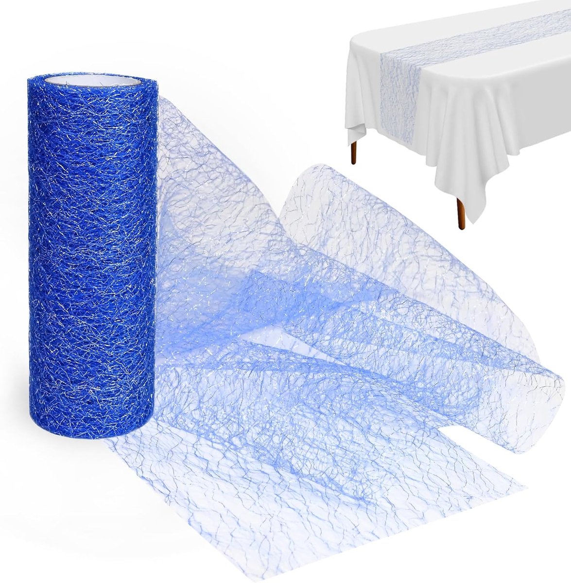 Tafelloper rol, tafelloper verjaardag, tafelband, tafeldecoratie verjaardag, bruiloft, tafelloper koningsblauwe decoratie voor meisjes jongen jubileum viering bruiloft verjaardag (koningsblauw)